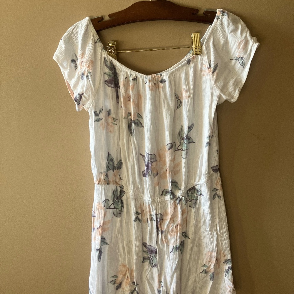 Kendall & Kylie White Floral Off-Shoulder Romper Jumpsuit Shorts